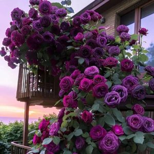 Роза Плетистая Плум Пэшн купить по цене от 610р. в интернет-магазине «Посадика» с доставкой почтой в в Каргополье и по всей России – [изображение №1].